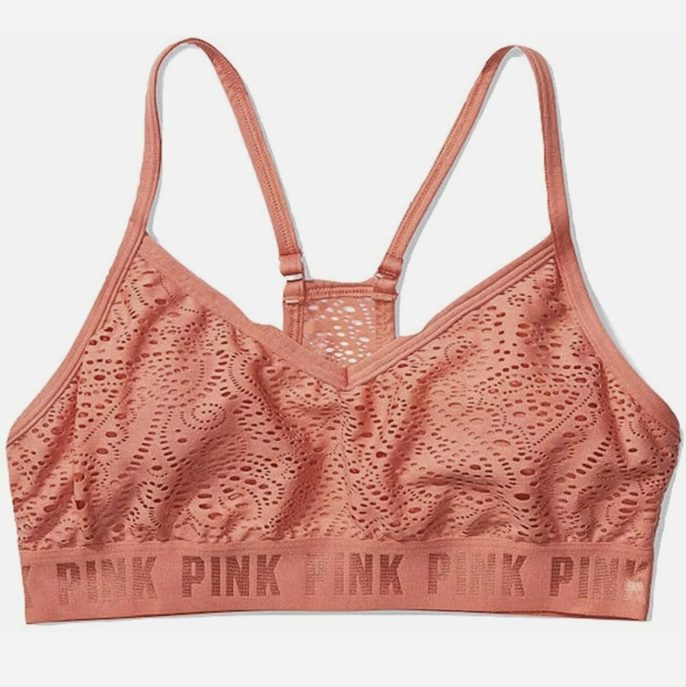 Victoria's Secret PINK Sports Bra Coral
